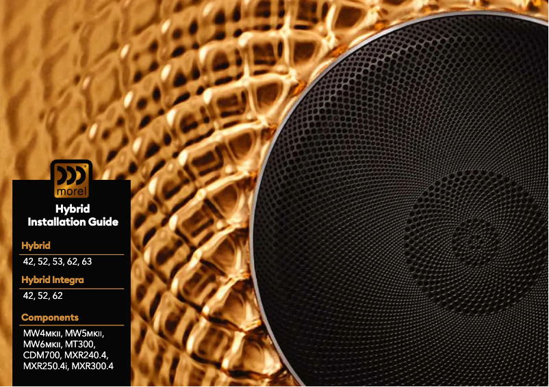 Page 1 of the manual User Manual Morel Hybrid 63