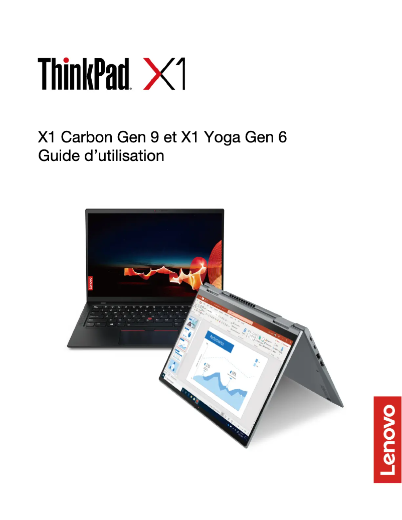 Image de la première page du manuel de l'appareil ThinkPad X1 Carbon Gen 9