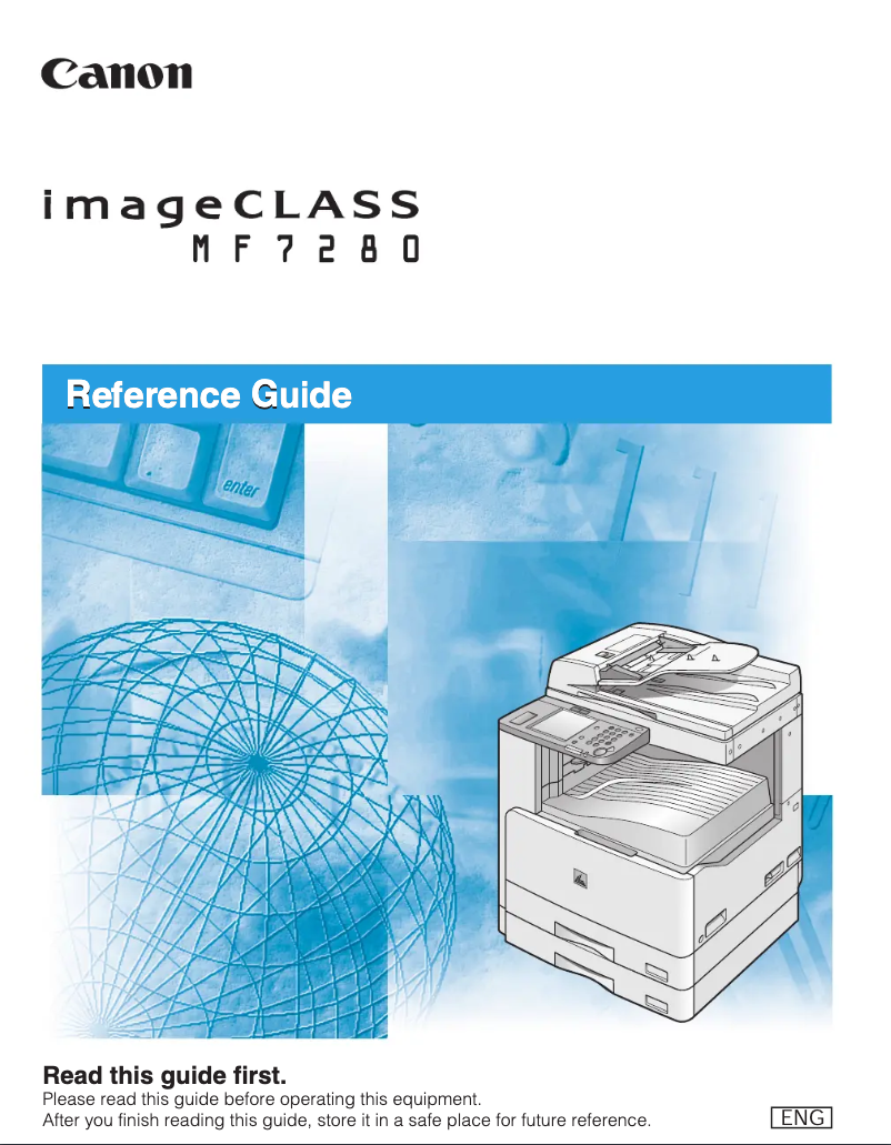 Page 1 de la notice Manuel utilisateur Canon imageCLASS MF7280