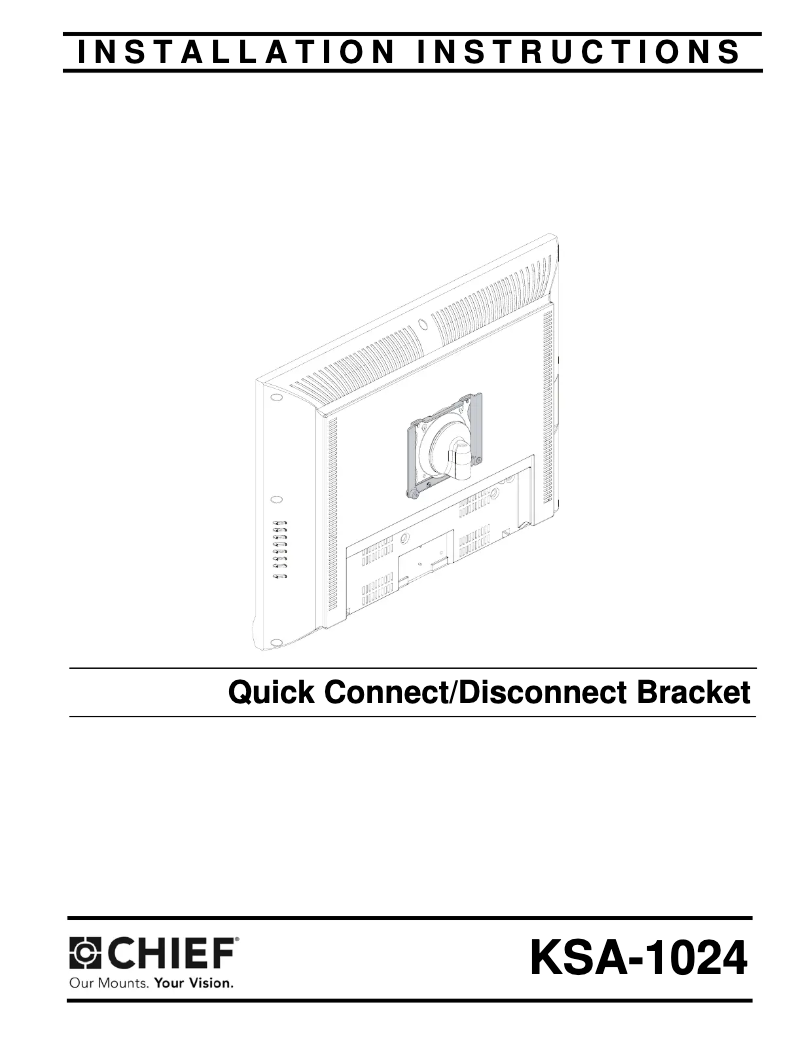 Page 1 de la notice Manuel utilisateur Chief KSA1024B
