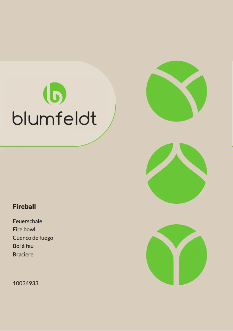 Page 1 de la notice Manuel utilisateur Blumfeldt Fireball