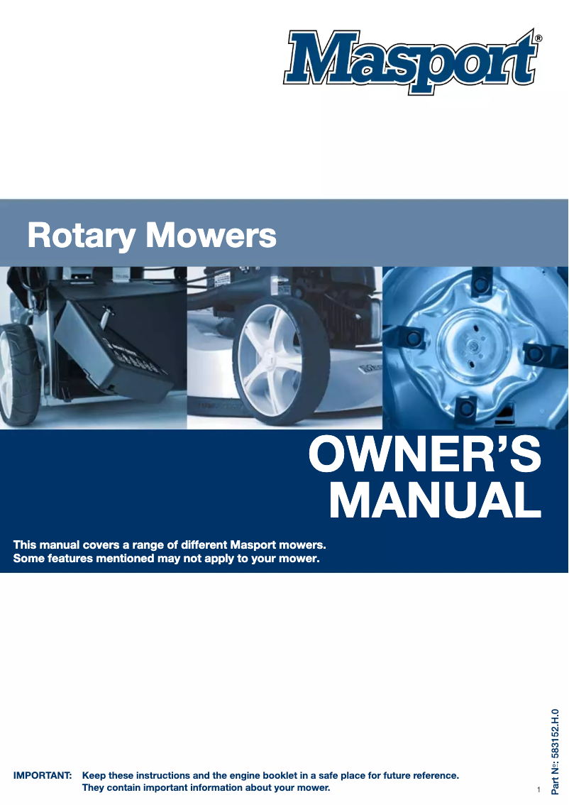 Page n°1 - Manuel utilisateur Masport 200 ST 2'n1