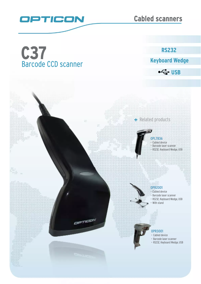 Page n°1 - Manuel utilisateur Opticon C37