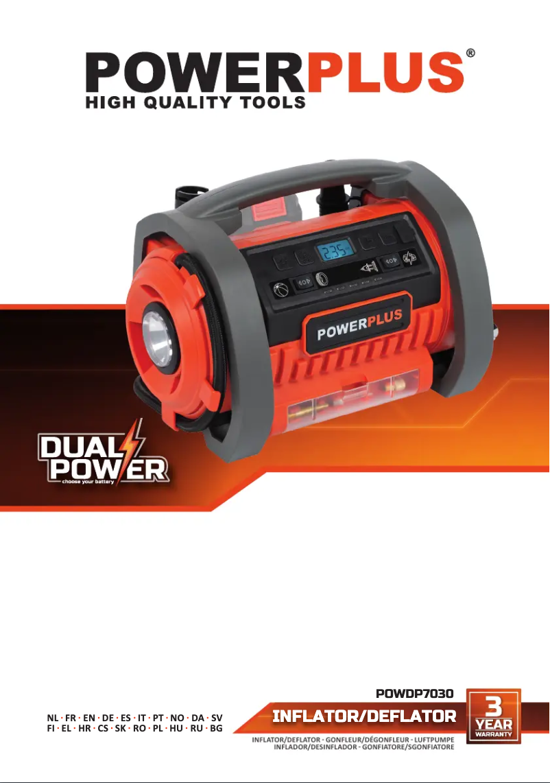 Page 1 de la notice Manuel utilisateur PowerPlus POWDP7030