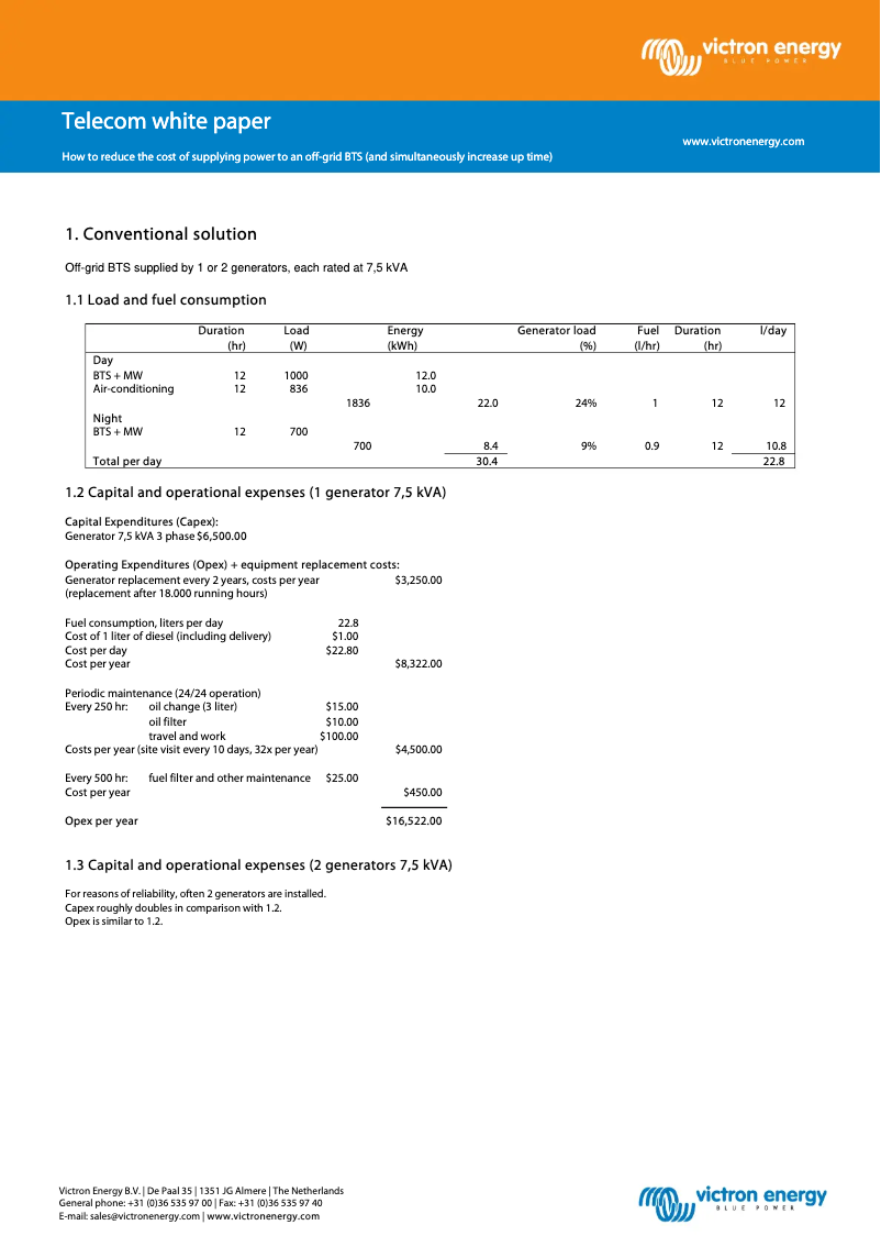 Page 1 de la notice Fiche technique Victron Energy MultiPlus 500 ВA