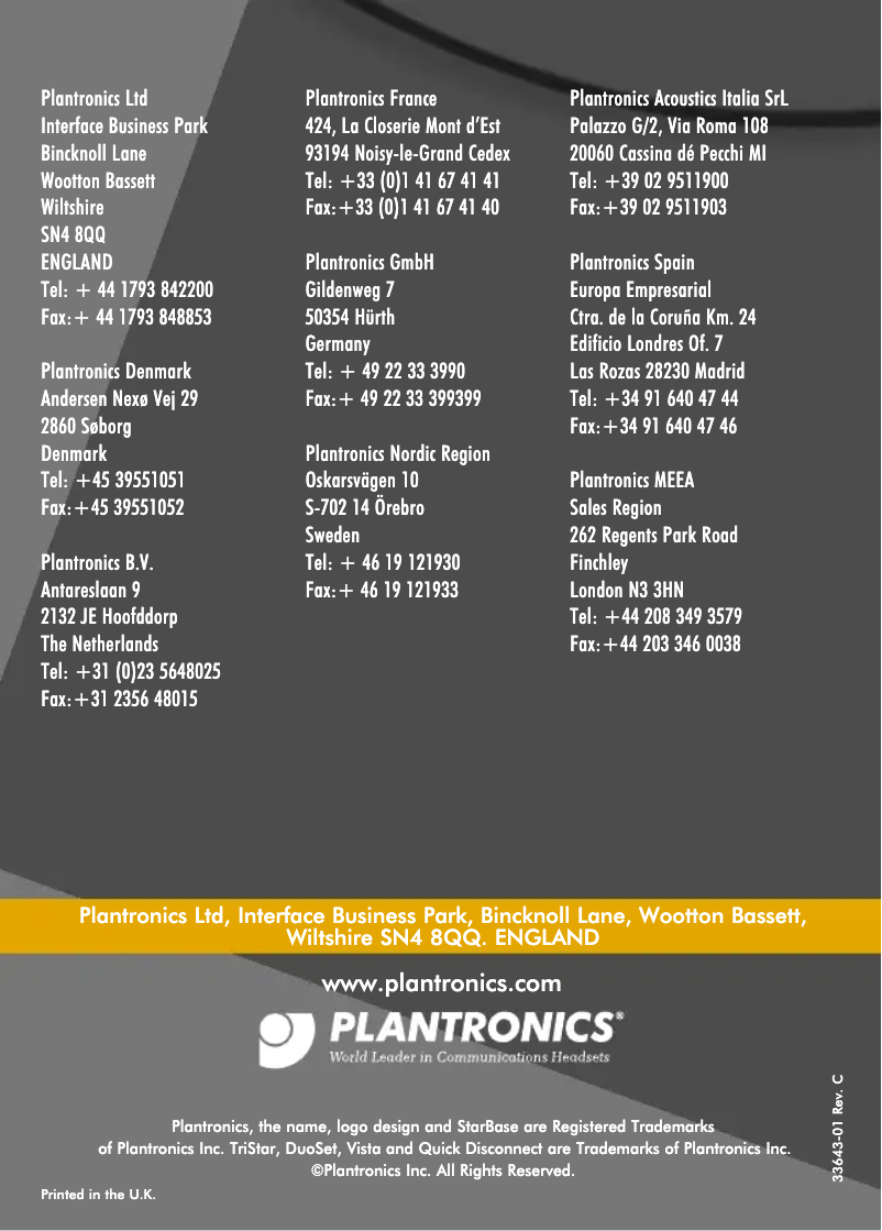 Página 1 del manual Manual de usuario Plantronics TriStar H81N-CD