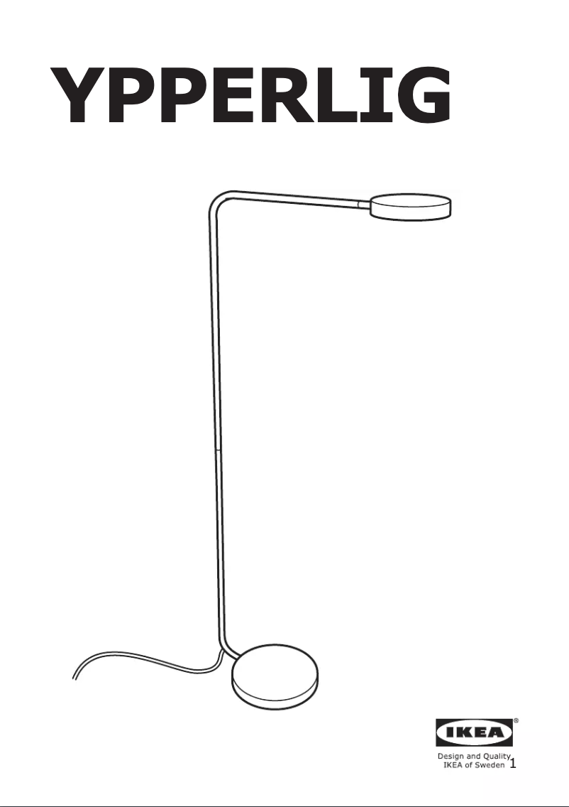 Página 1 del manual Instrucciones / montaje Ikea YPPERLIG