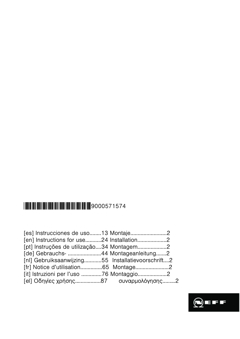 Página 1 del manual Manual de instrucciones Neff T43E20N1