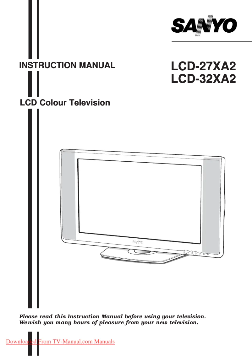 Page n°1 - Manuel utilisateur Sanyo LCD-32XA2