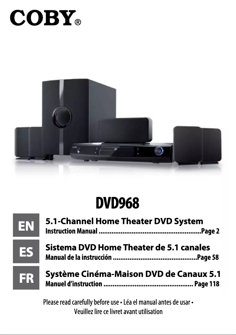 Página 1 del manual Manual de usuario Coby DVD968