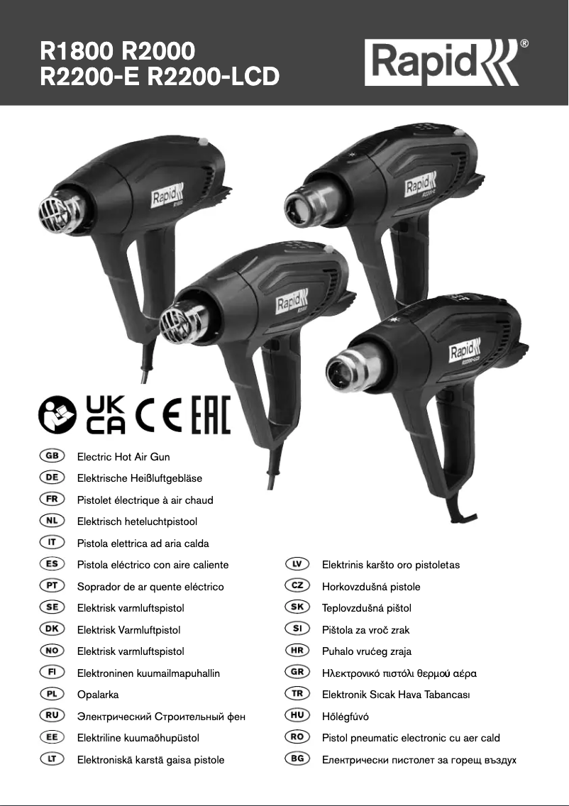 Image de la première page du manuel de l'appareil R2000