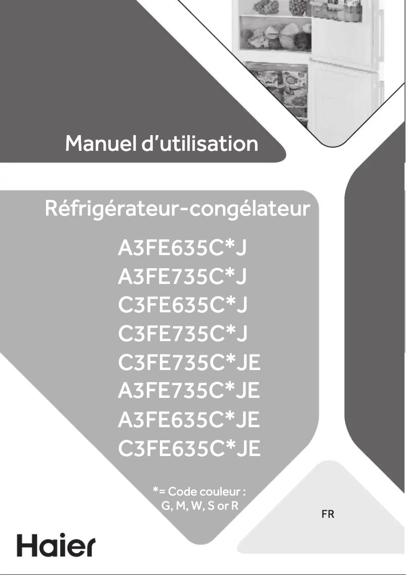 Page 1 de la notice Manuel utilisateur Haier A3FE635CRJ