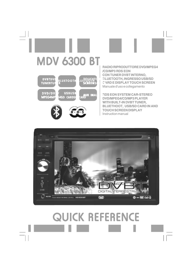 Image de la première page du manuel de l'appareil MDV 6300 BT