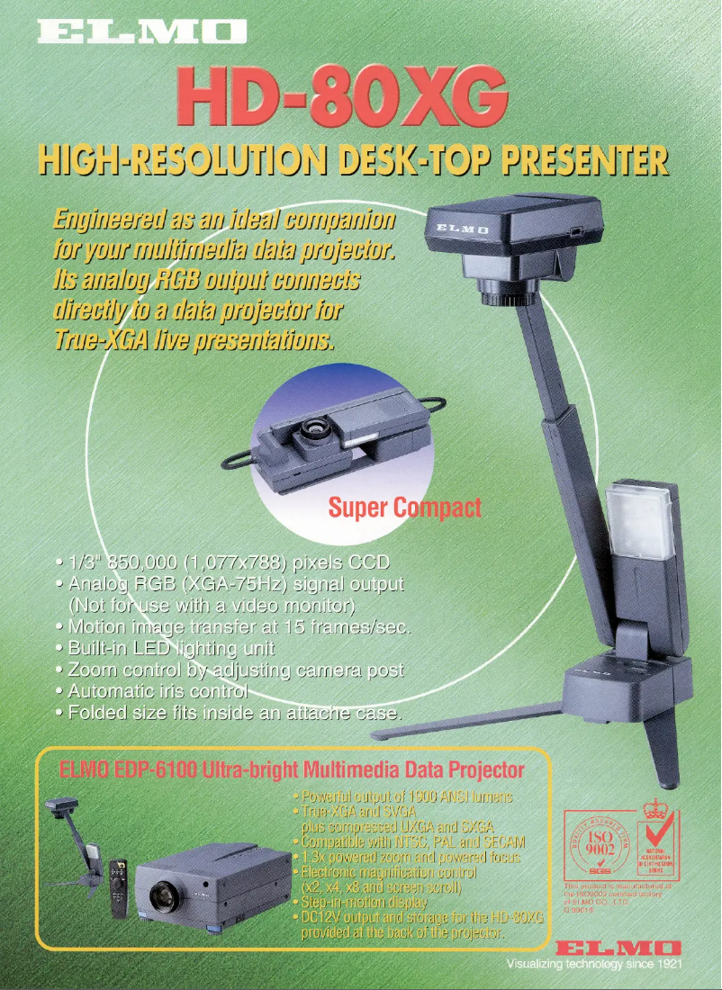 Page n°1 - Fiche technique Elmo HD-80XG