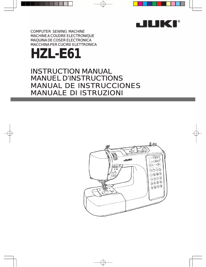 Page n°1 - Manuel utilisateur Juki HZL-E61