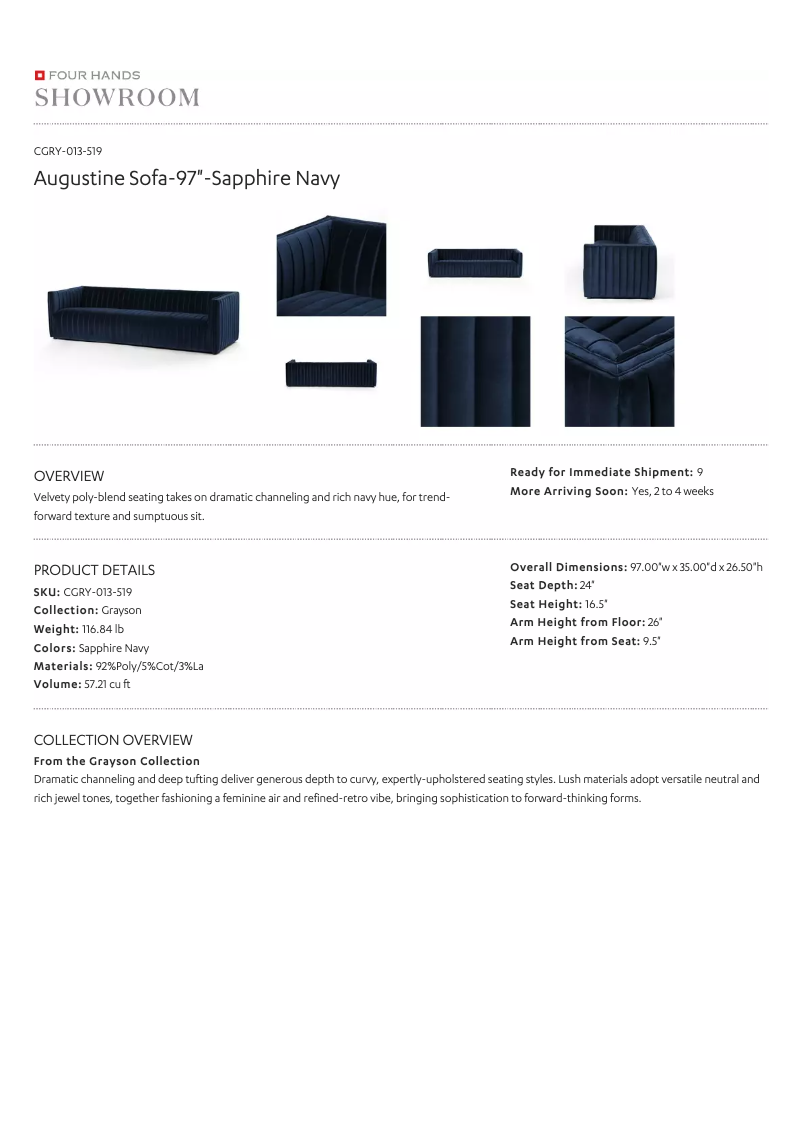 Image de la première page du manuel de l'appareil Grayson CGRY-013-519