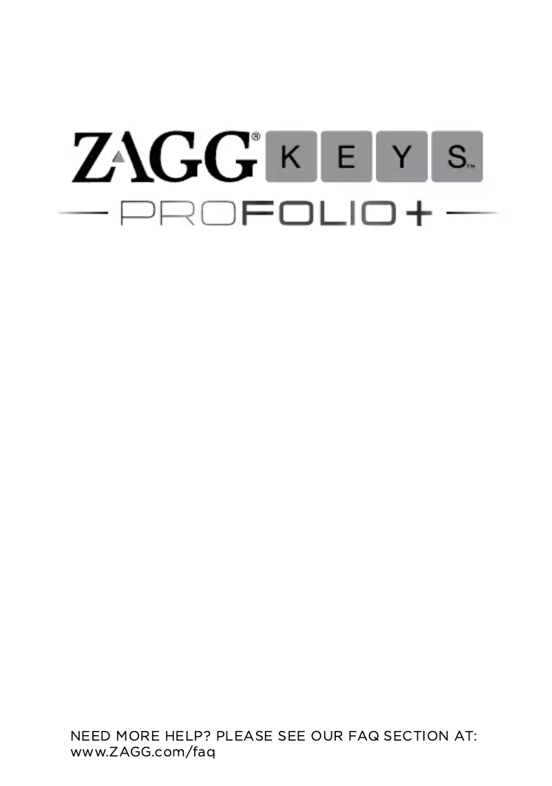 Page n°1 - Manuel utilisateur Zagg Profolio Plus
