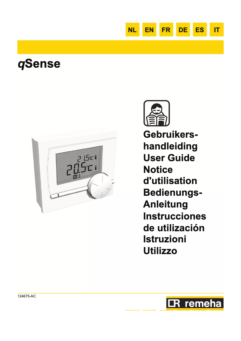 Page 1 de la notice Manuel utilisateur Remeha qSense