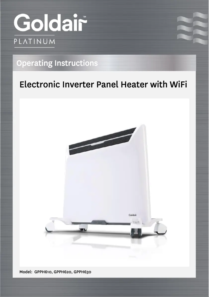 Page 1 de la notice Manuel utilisateur GoldAir Platinum GPPH610