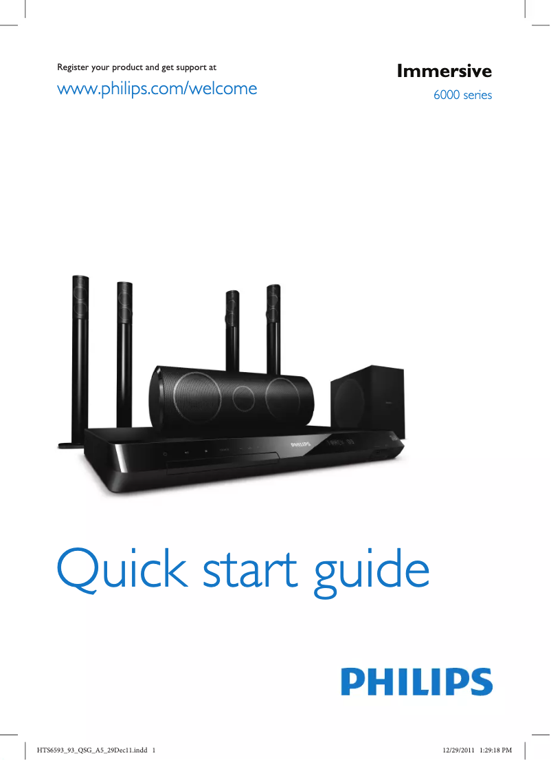 Imagen de la primera página del manual del dispositivo HTS6593