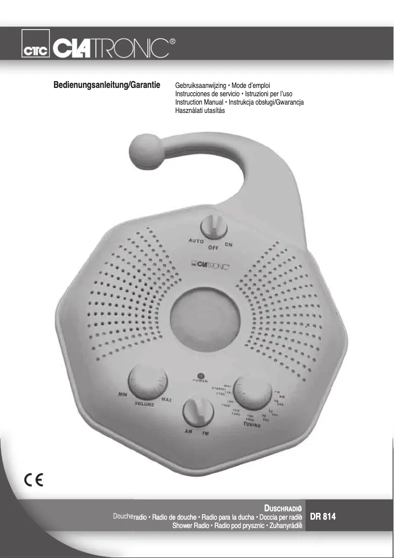 Page 1 de la notice Manuel utilisateur Clatronic DR 814