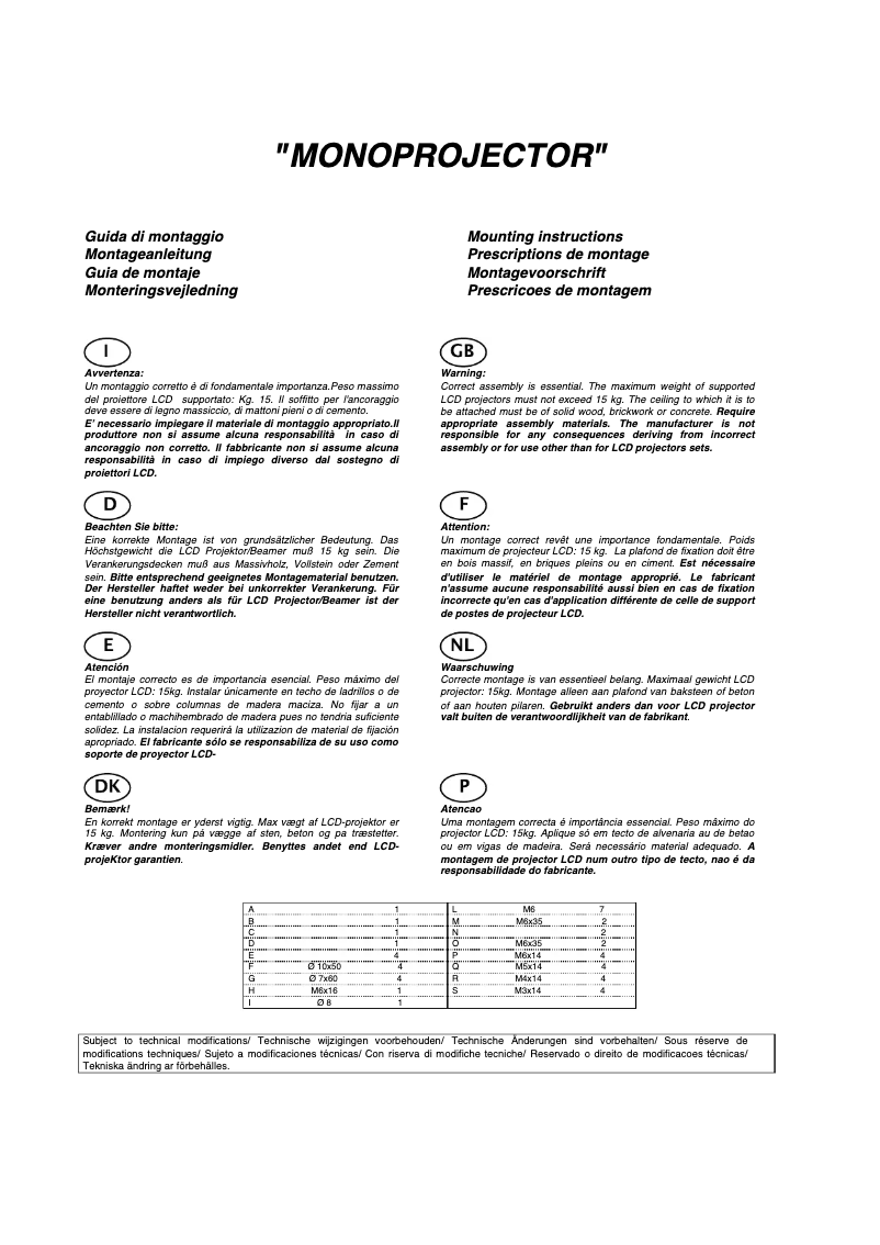 Page 1 de la notice Manuel utilisateur ITB OM06080
