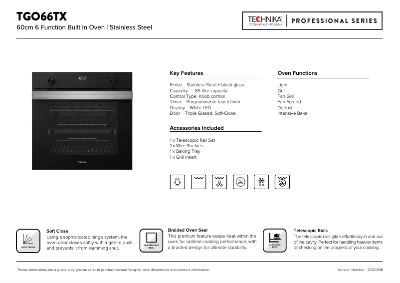 Image de la première page du manuel de l'appareil TGO66TX