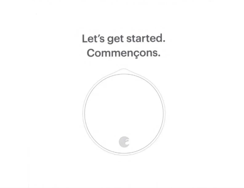 Page 1 de la notice Manuel utilisateur August Wi-Fi Smart Lock AUG-SL05-M01-G01