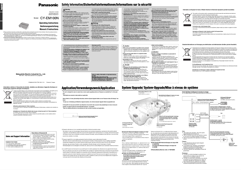 Page 1 de la notice Manuel utilisateur Panasonic CY-EM100