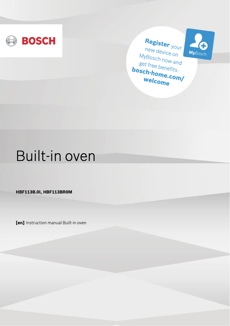 Página 1 del manual Manual de usuario Bosch HBF113BR0M