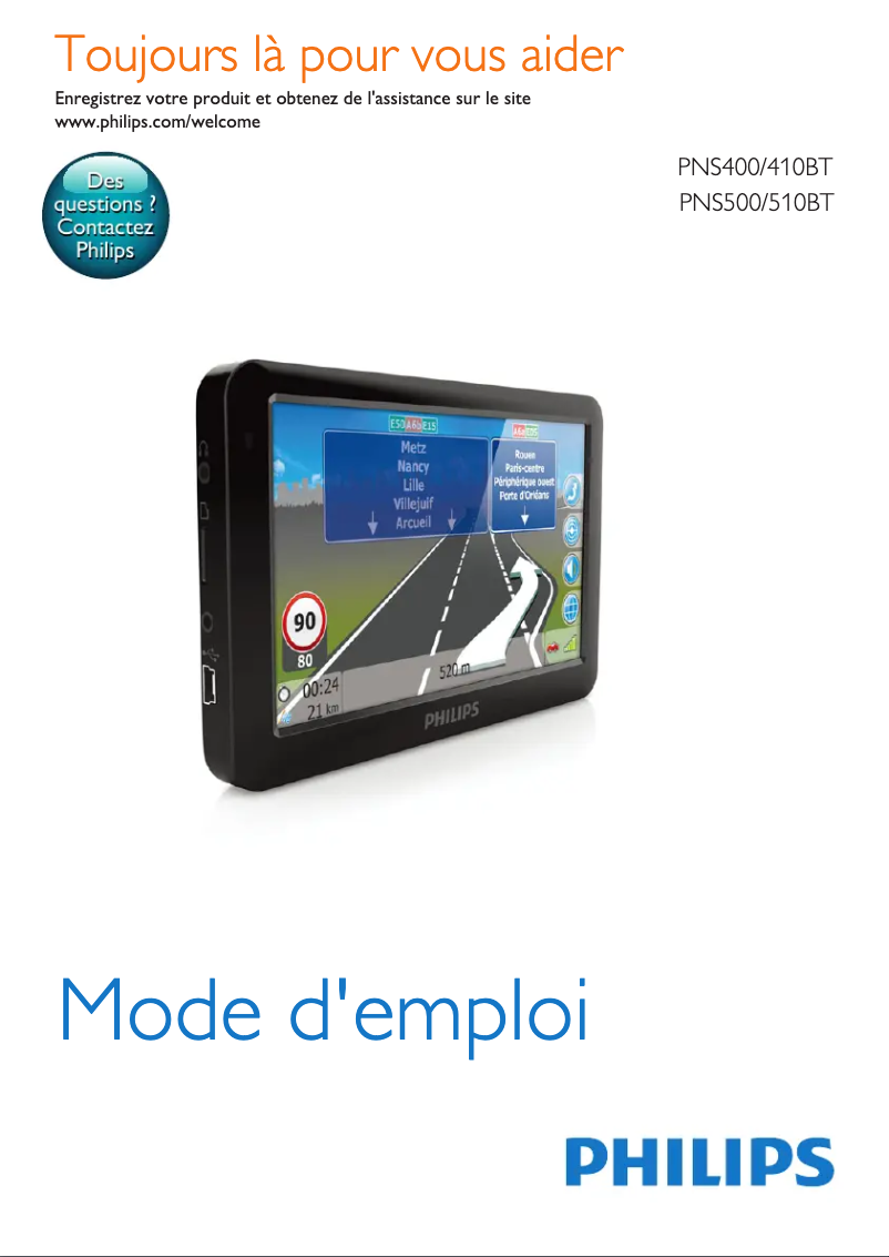 Image de la première page du manuel de l'appareil PNS510BT