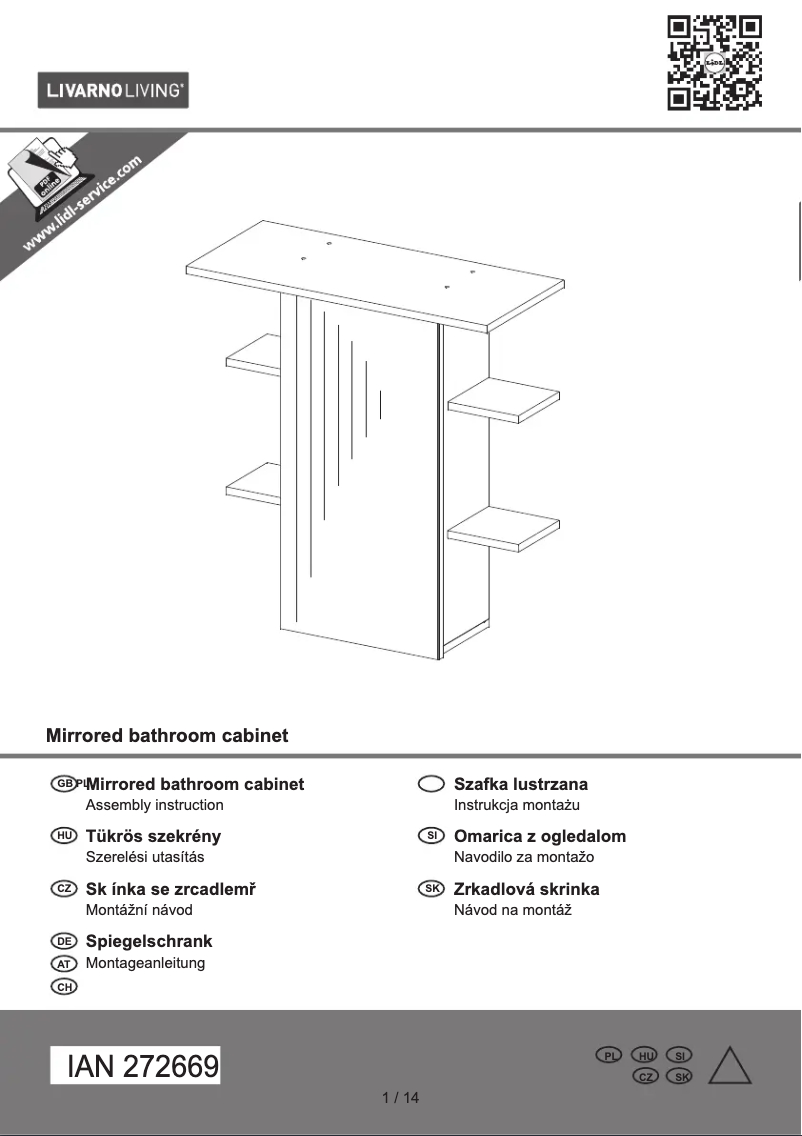 Page n°1 - Manuel utilisateur Livarno Lux IAN 272669