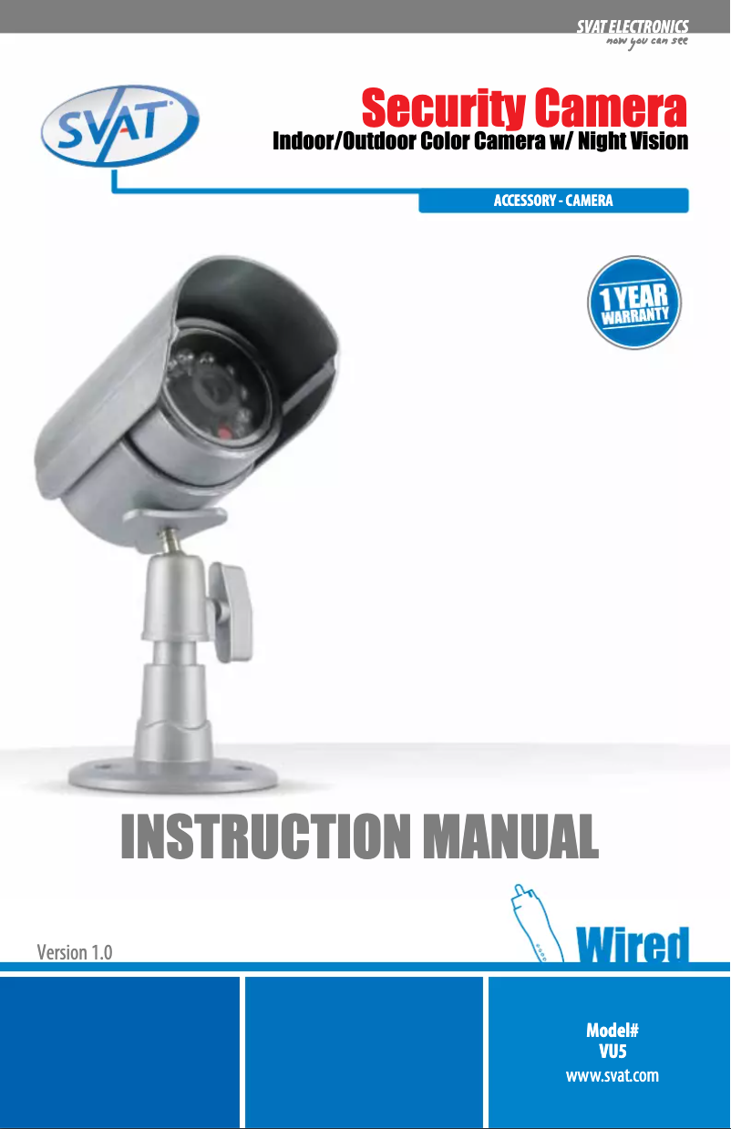 Page n°1 - Manuel utilisateur Svat VU5