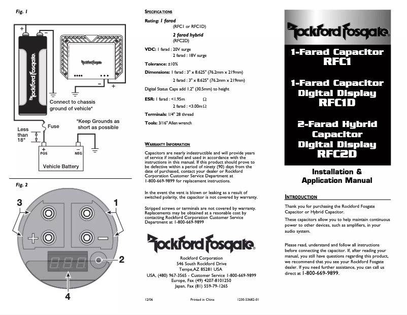 Image de la première page du manuel de l'appareil RFC2D