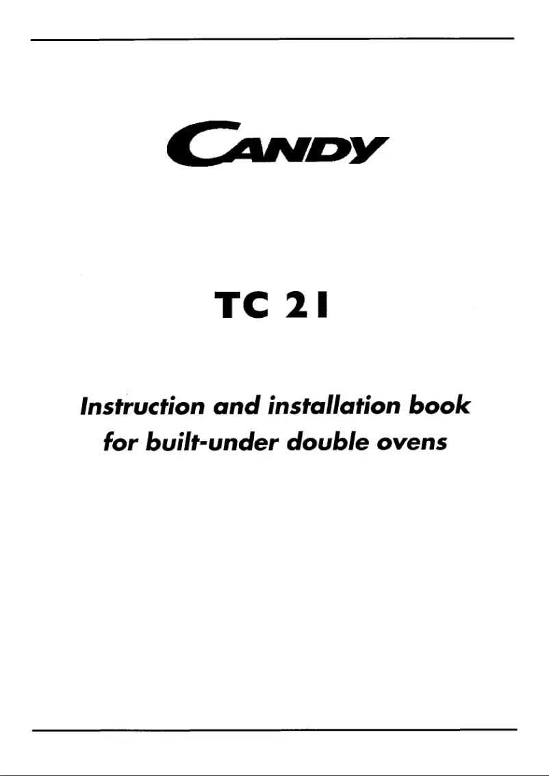 Page n°1 - Manuel utilisateur Candy TC 21 M UK