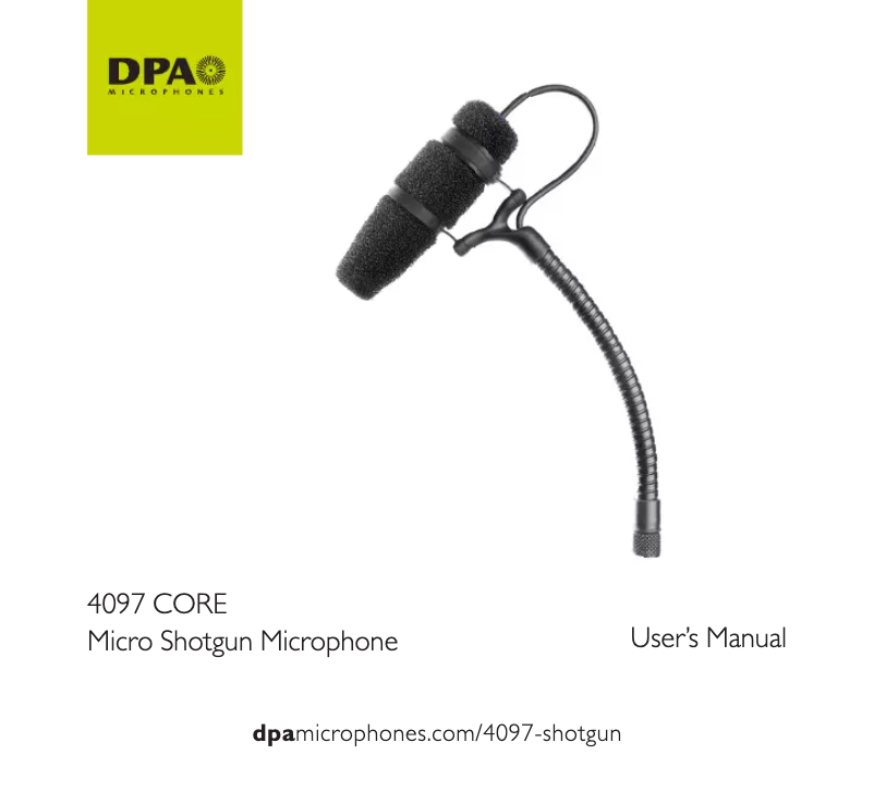 Page n°1 - Manuel utilisateur DPA 4097 Core