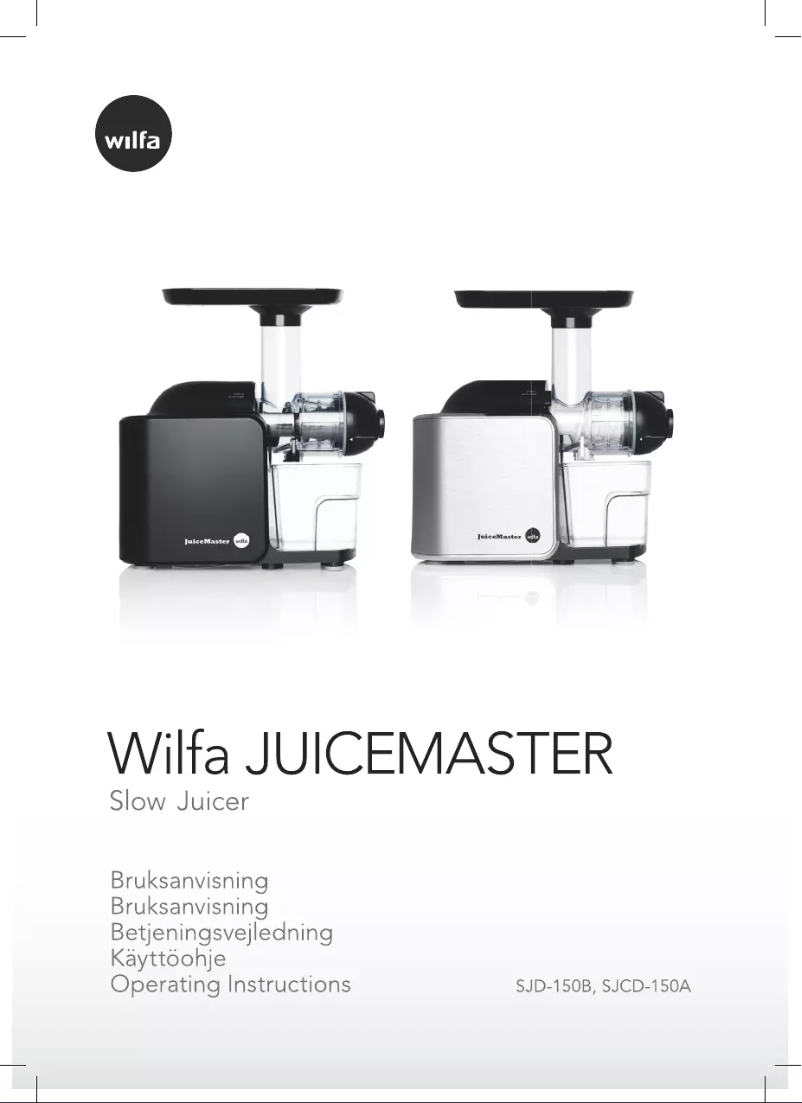 Image de la première page du manuel de l'appareil JuiceMaster SJD-150B