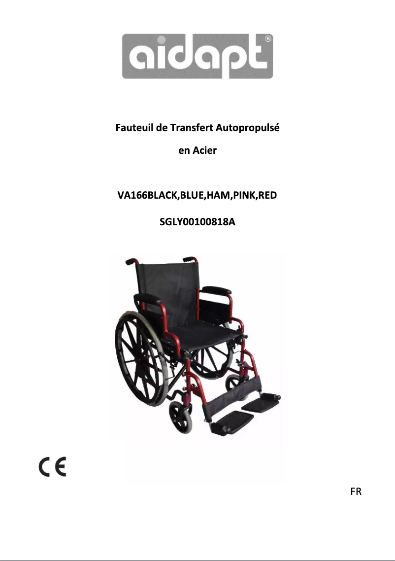 Page 1 de la notice Manuel utilisateur Aidapt VA166