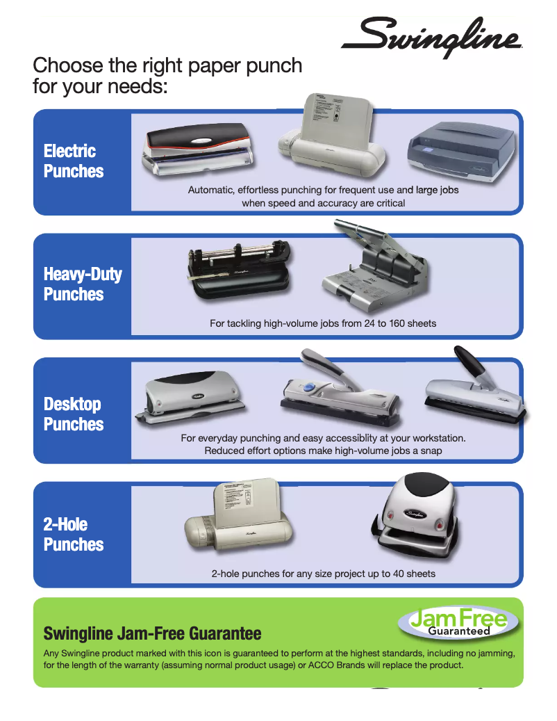 Page n°1 - Manuel utilisateur Swingline LightTouch