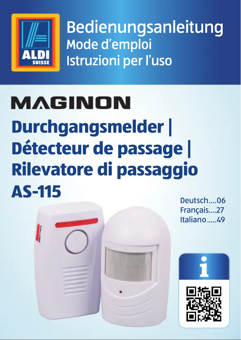 Page n°1 - Manuel utilisateur Maginon AS-115