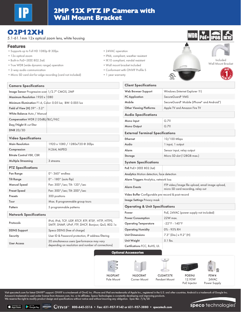 Image de la première page du manuel de l'appareil O2P12XH