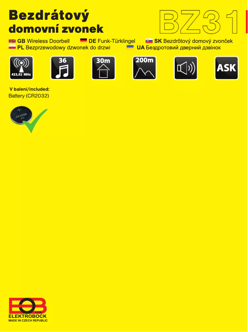 Image de la première page du manuel de l'appareil BZ31