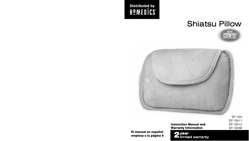 Page 1 de la notice Manuel utilisateur Homedics Therapist Select