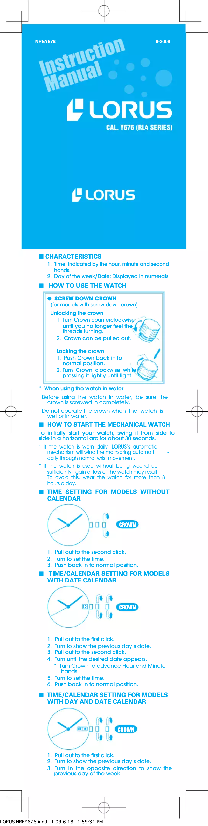 Image de la première page du manuel de l'appareil Classic RL437AX9