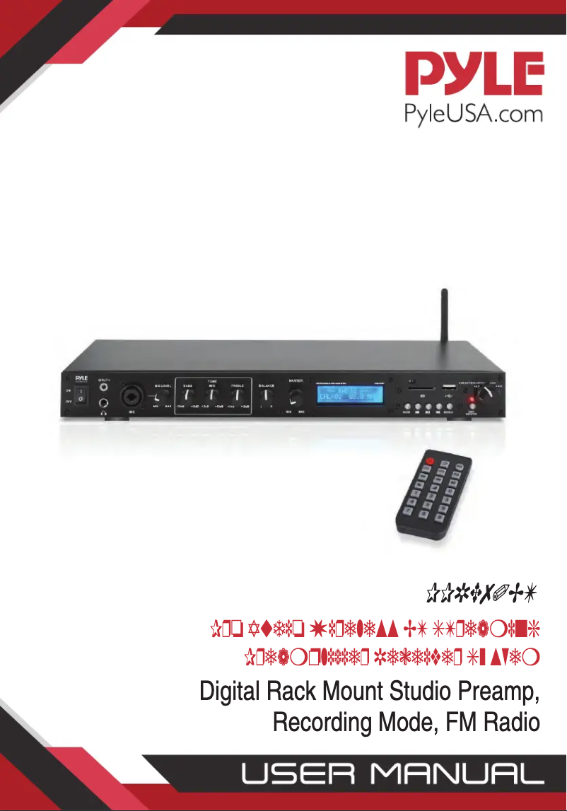 Page n°1 - Manuel utilisateur Pyle PPRE70BT