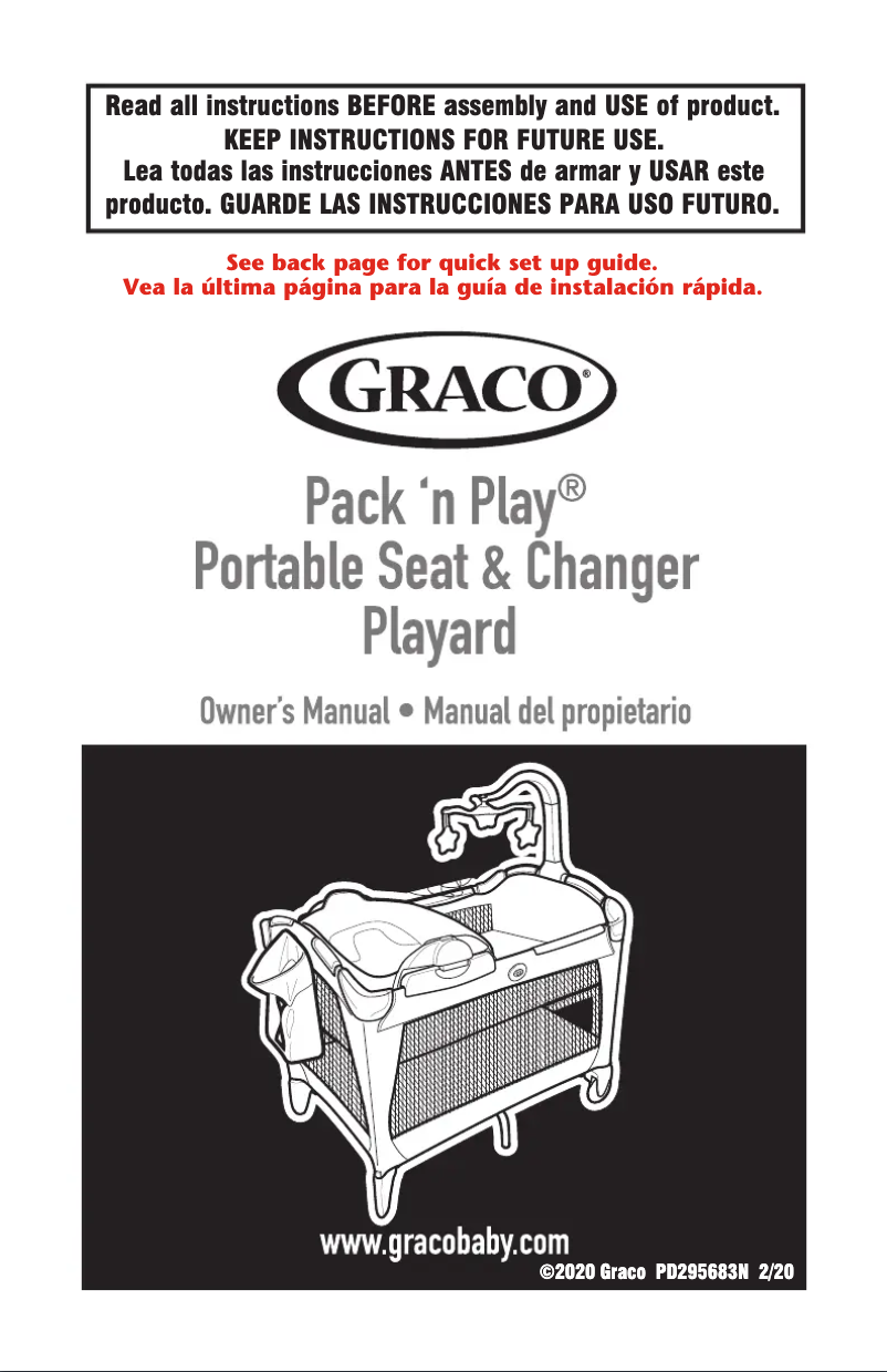 Page n°1 - Manuel utilisateur Graco Pack 'n Play Portable Seat & Changer Playard
