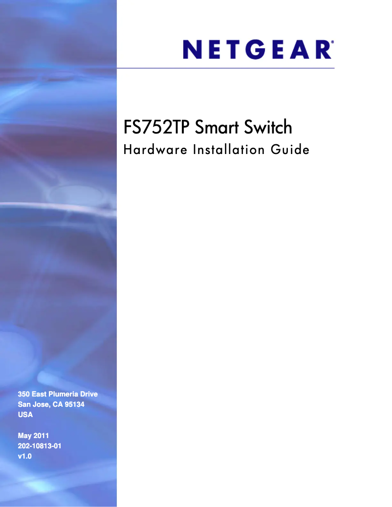 Image de la première page du manuel de l'appareil ProSafe FS752TP