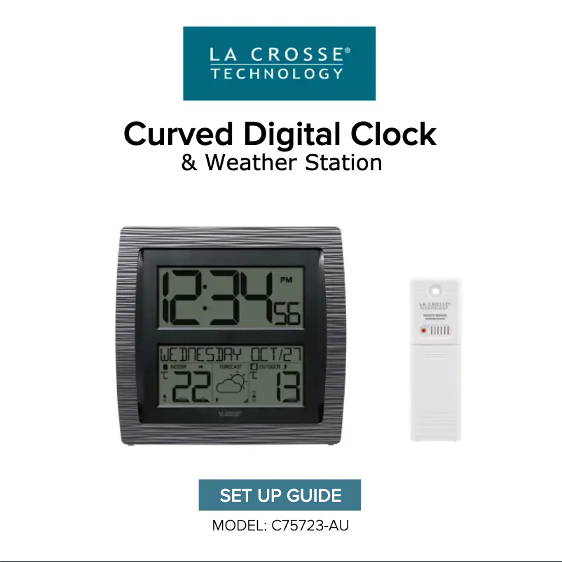 Page n°1 - Manuel utilisateur La Crosse Technology C75723-AU