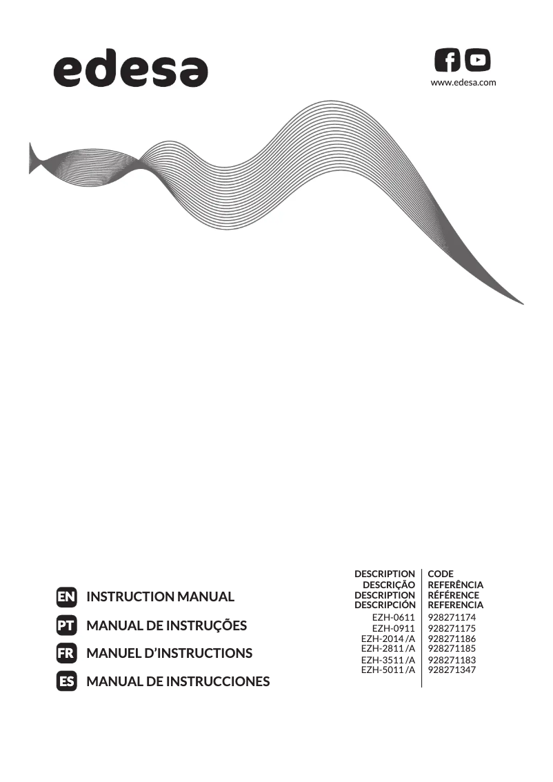 Page n°1 - Manuel utilisateur Edesa EZH-5011