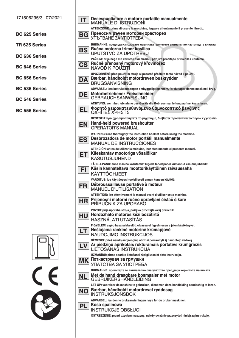 Page 1 de la notice Manuel utilisateur Stiga BC 750 R